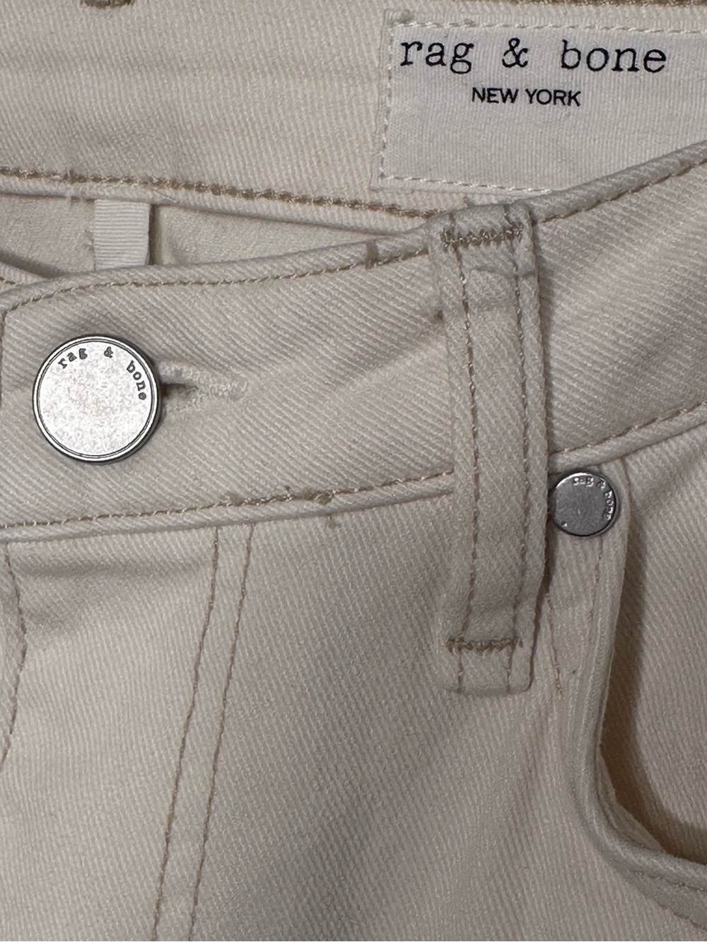rag & bone Ruby Flare Trouser Pants in Ecru Size 25 - Picture 7 of 8